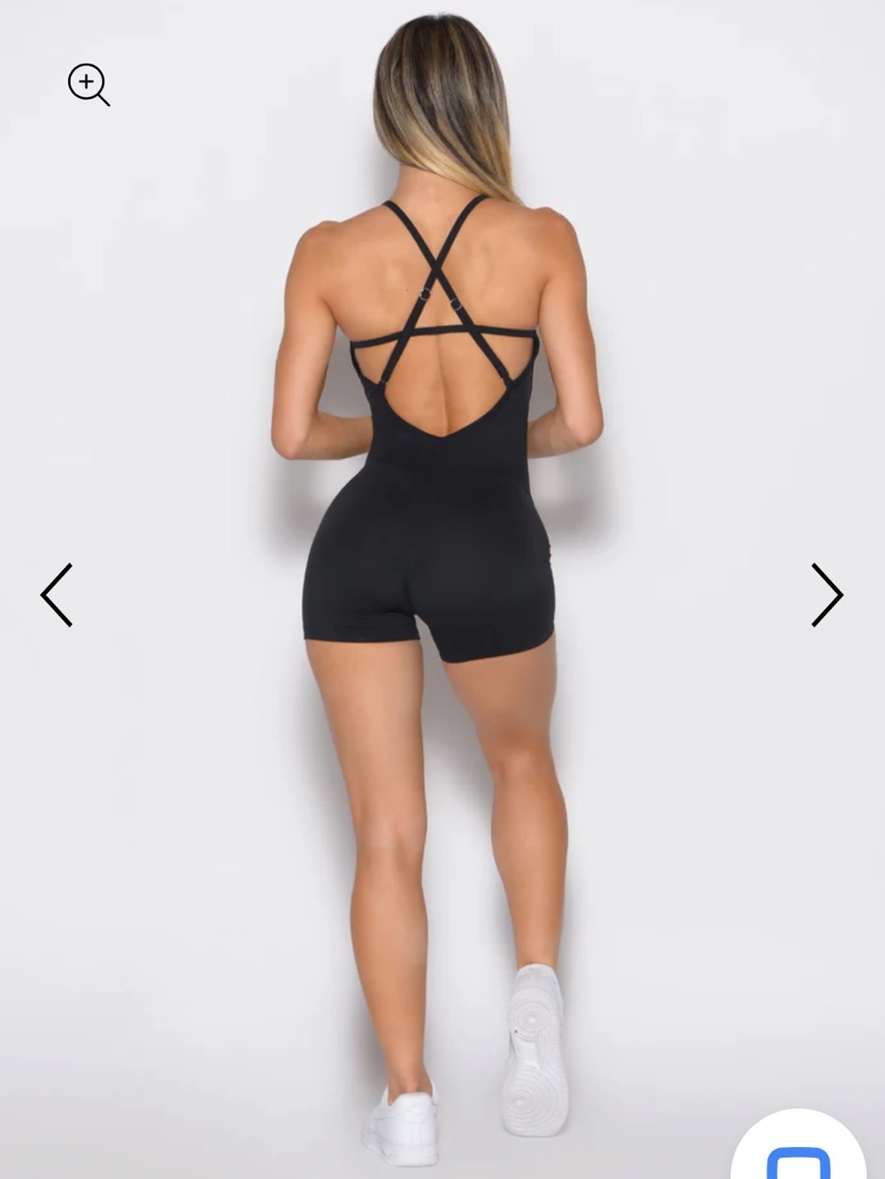Bombshell Sportswear Black Sclupted Bodysuit Shorts XS